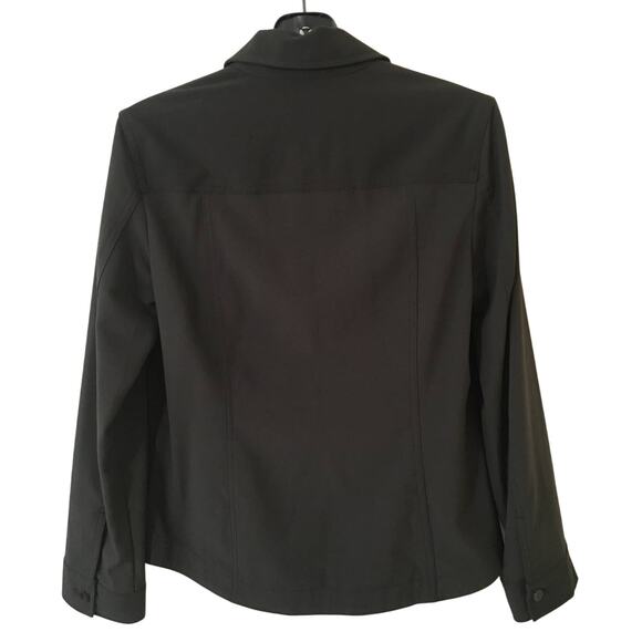 Additions by Chico's Size 0 (S) Chocolate Brown Button-up Jacket Long Sleeves - Picture 3 of 4